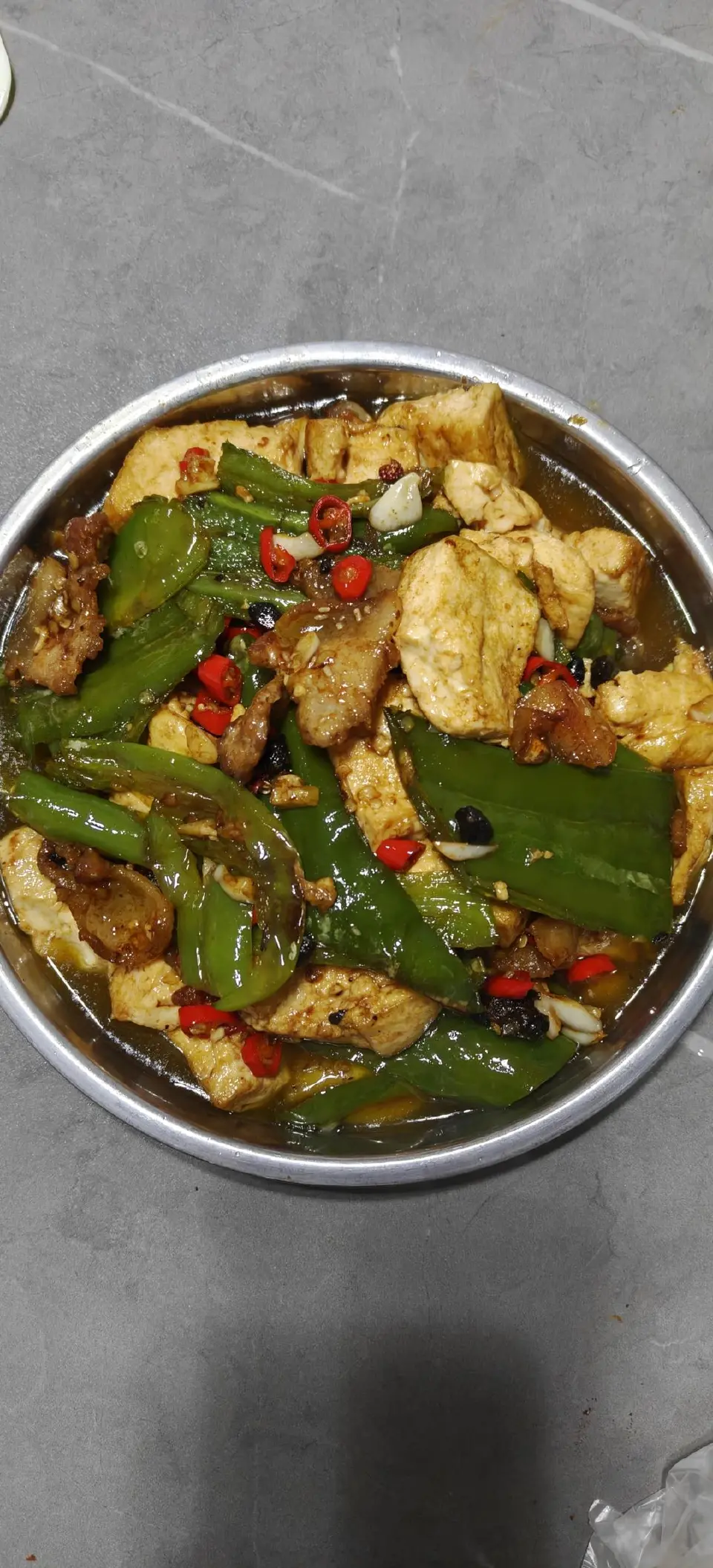 辣椒炒豆腐成品图