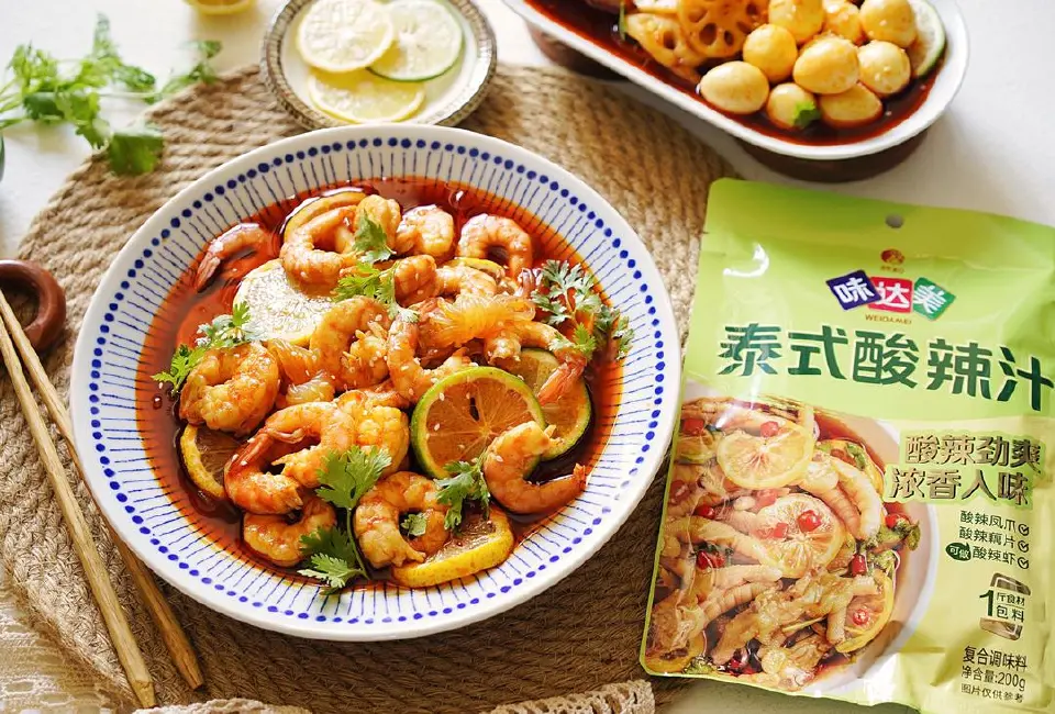 泰式柠檬酸辣虾成品图