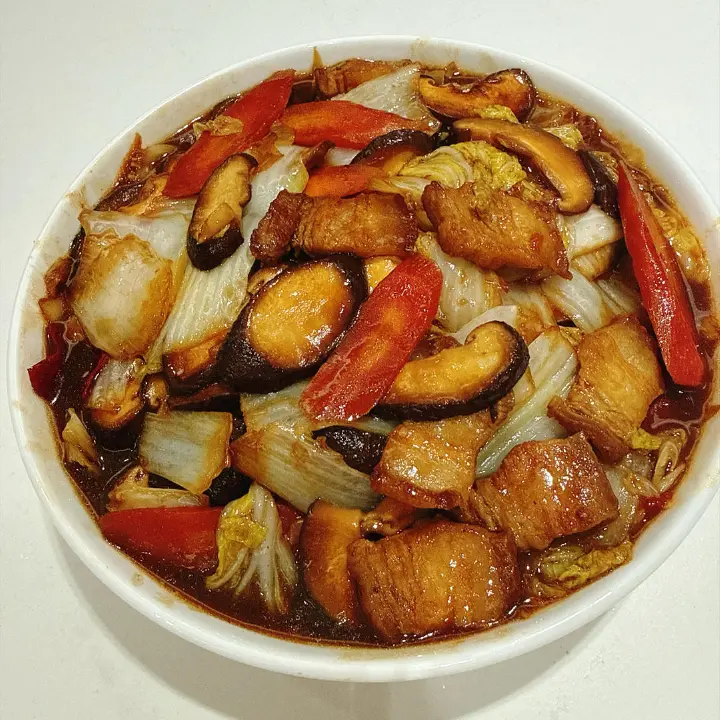 白菜炒香菇 第 33 步