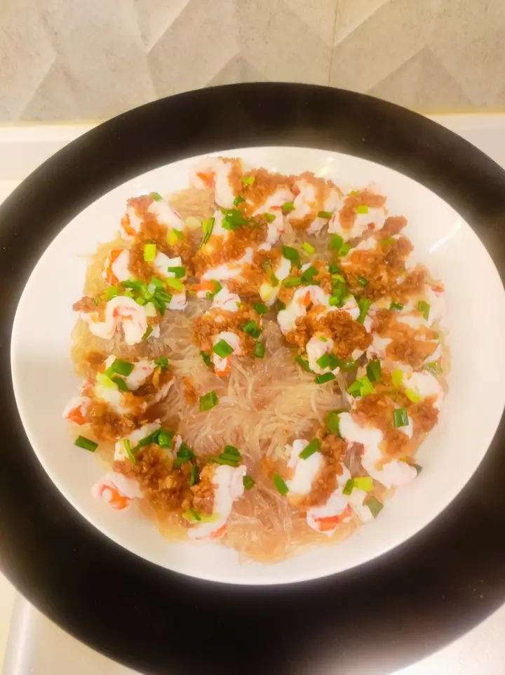 蒜蓉粉丝蒸虾仁 第 6 步