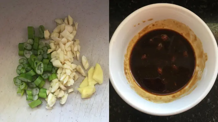 肉末花菜烧豆腐 第 3 步