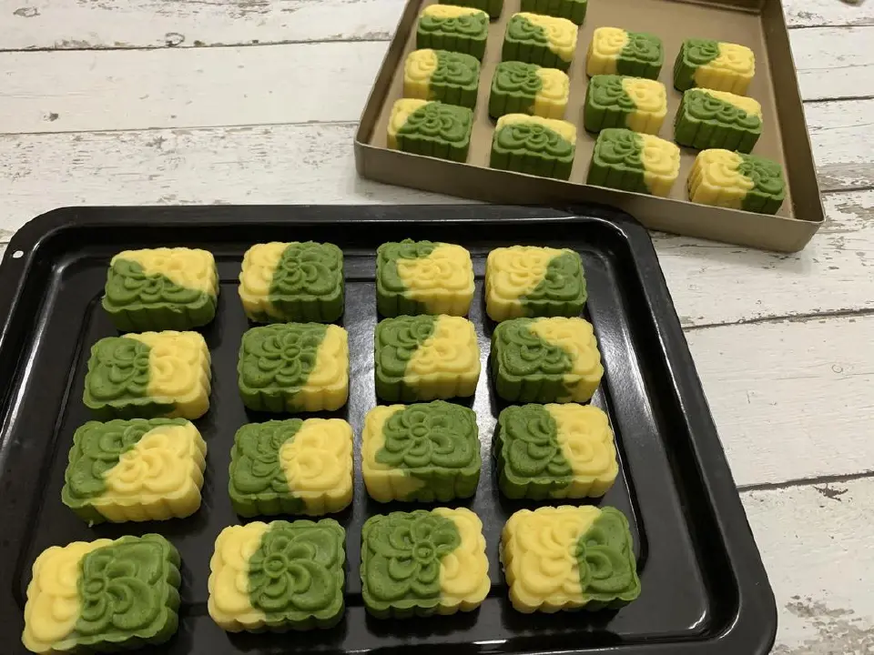 奶香绿豆糕成品图