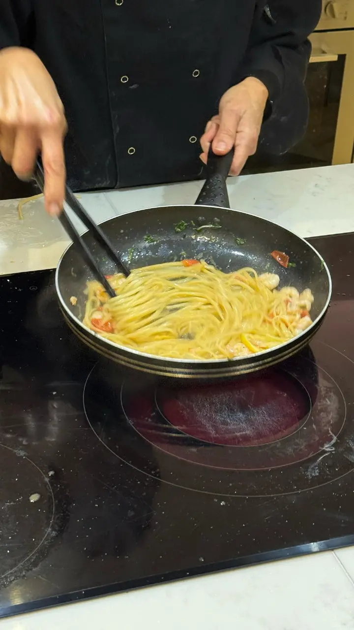 意式鲜虾扁面条 第 10 步
