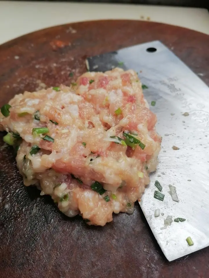 红烧茄子酿肉 第 1 步