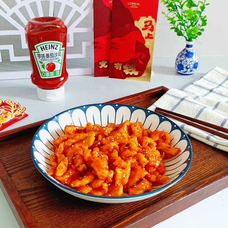 糖醋鸡柳成品图