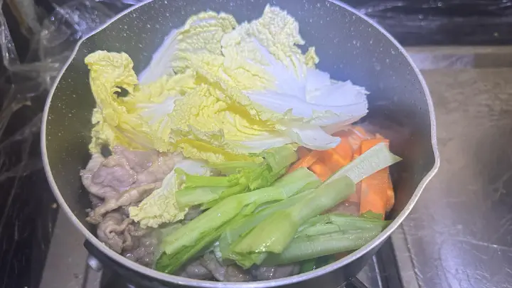 杂菜炒肉 第 7 步