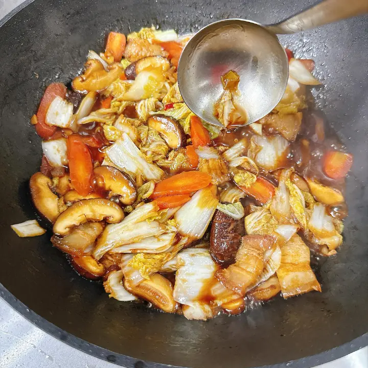 白菜炒香菇 第 24 步