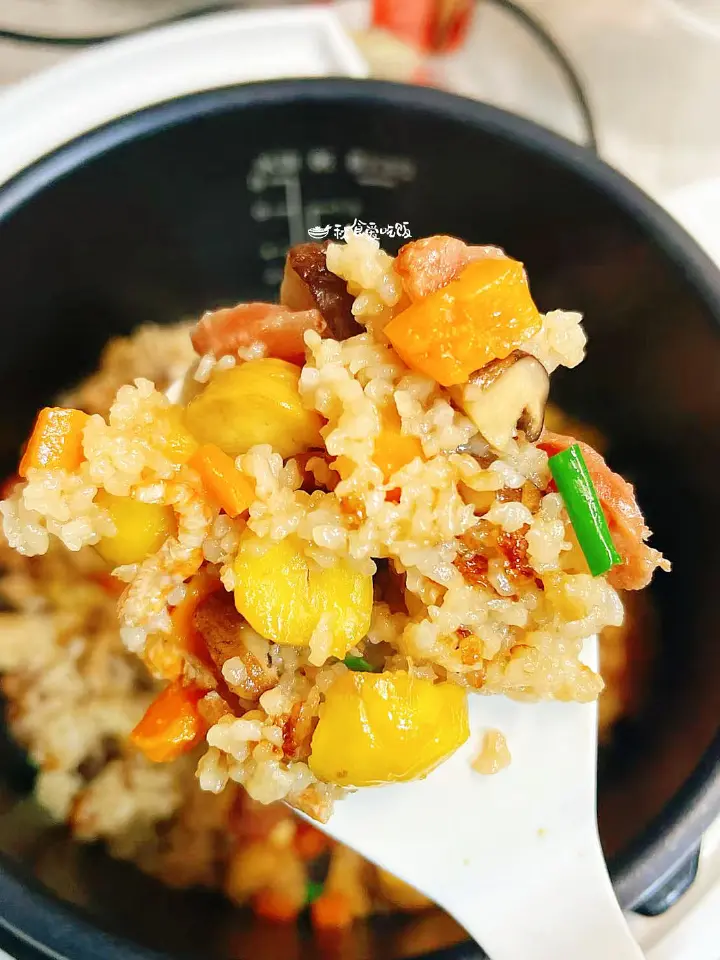 板栗腊肠焖饭 第 4 步