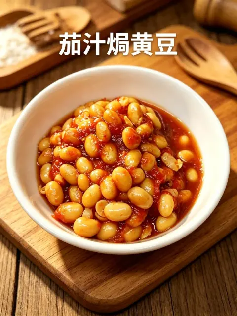 茄汁焗黄豆