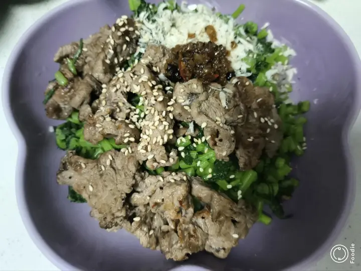 茼蒿牛肉菜饭 第 8 步