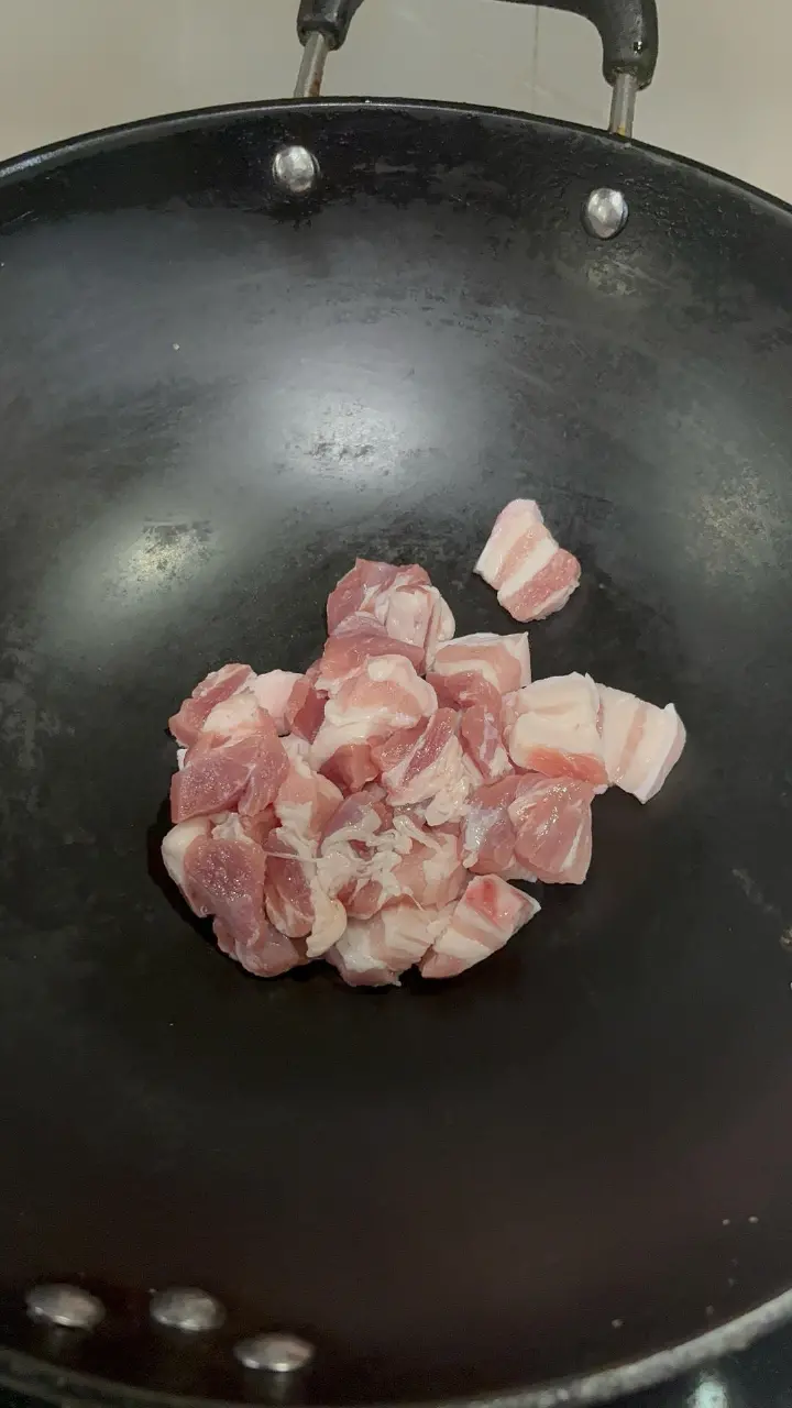 豆腐烧肉煲 第 1 步