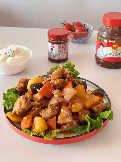 豆瓣酱焖鸡块