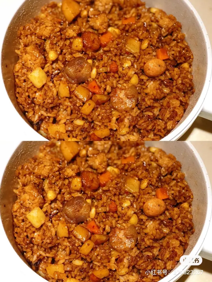 电饭煲土豆腊肠焖饭 第 3 步