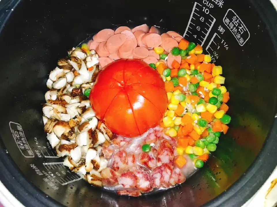 番茄焖饭成品图