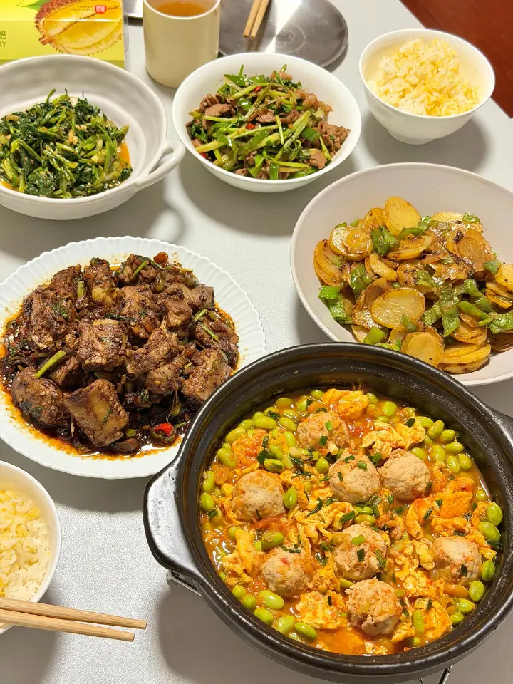 番茄毛豆肉丸汤 第 4 步