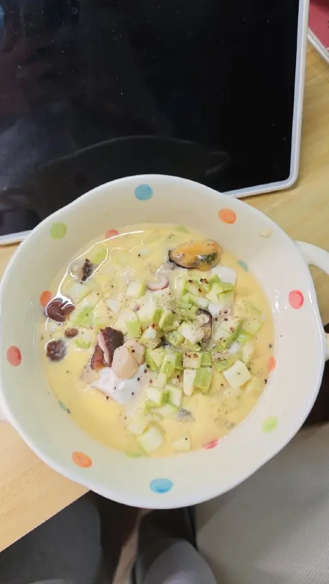 香菇海鲜豆腐蒸蛋