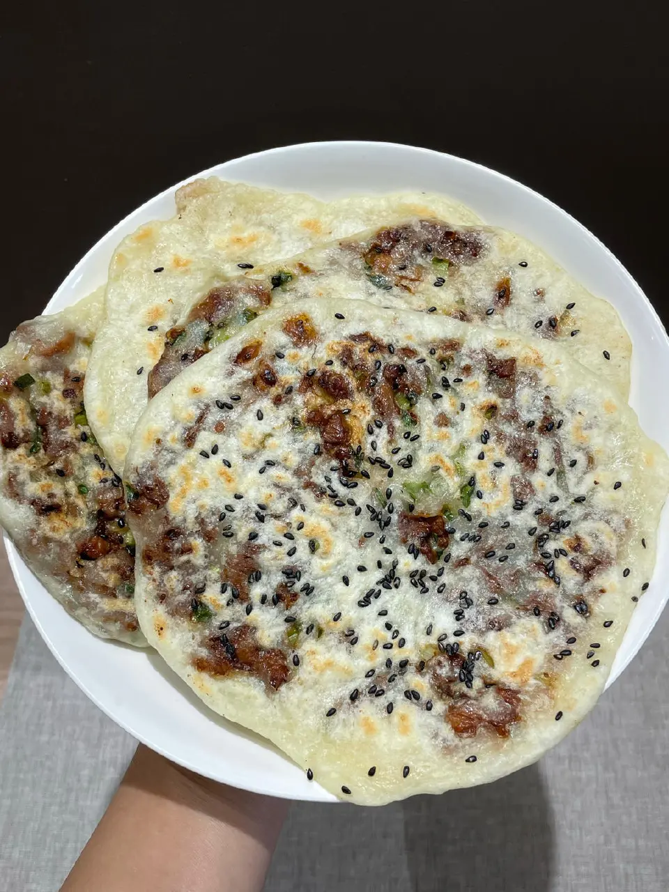 葱香肉饼成品图