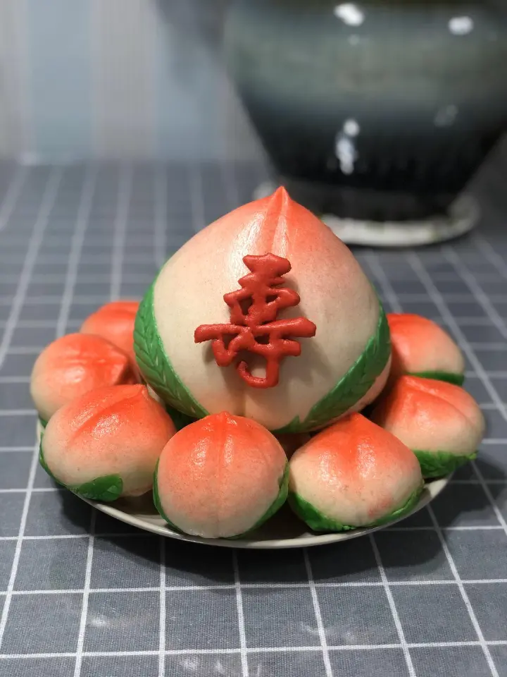 手工祝寿寿桃馒头 第 15 步