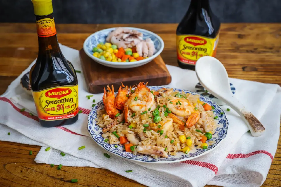 美极海鲜炒饭成品图