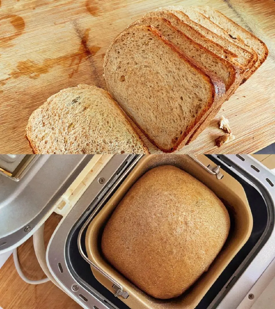面包机全麦吐司成品图