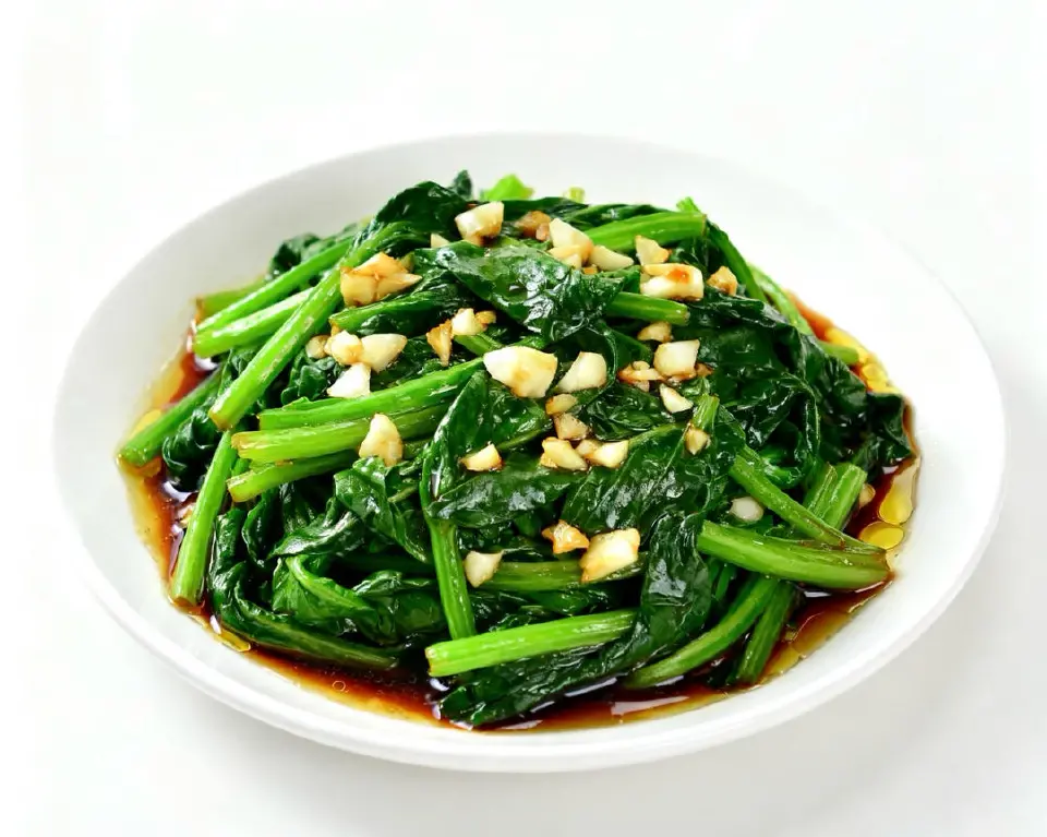 白灼菠菜成品图