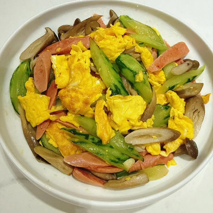 菌菇火腿炒鸡蛋 第 30 步