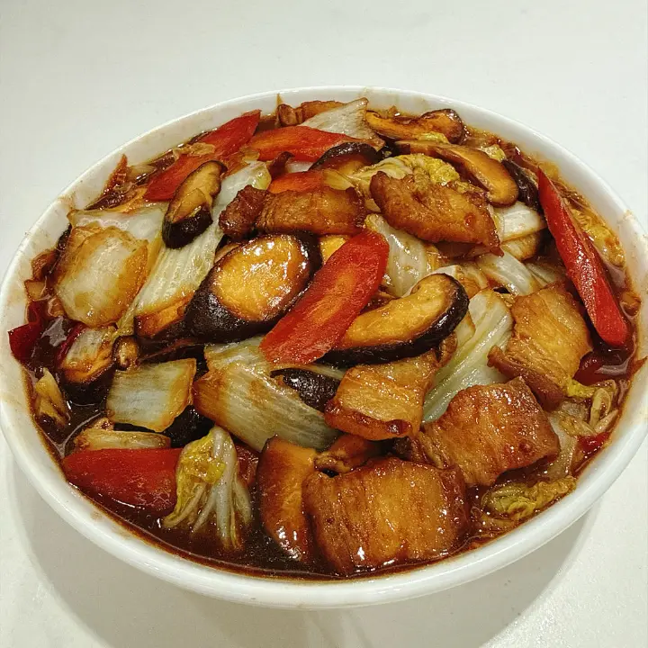白菜炒香菇 第 34 步