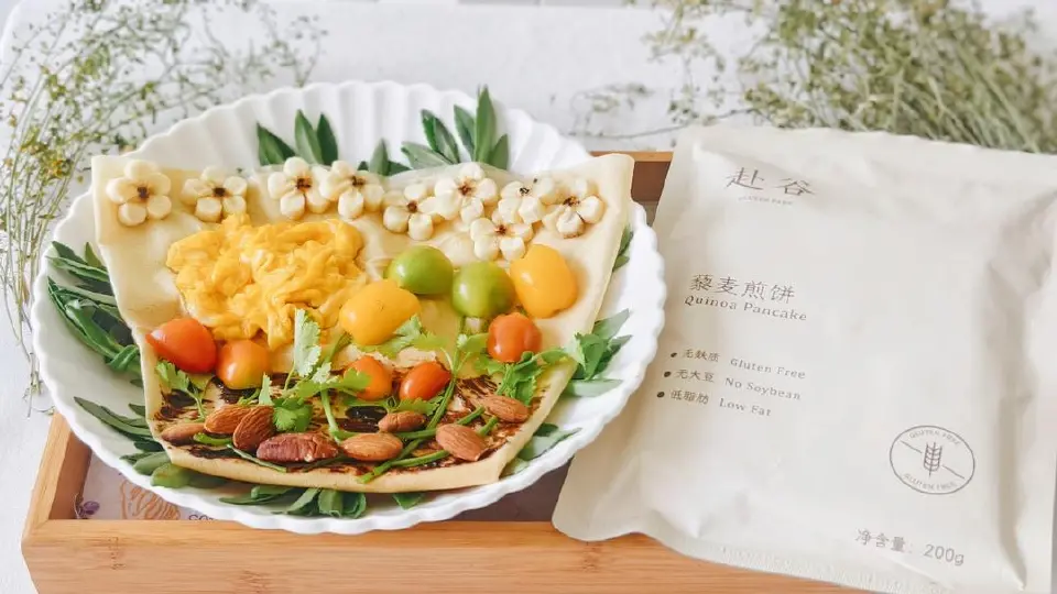 藜麦煎饼快手早餐成品图