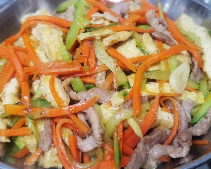 家常炒豆皮 第 8 步