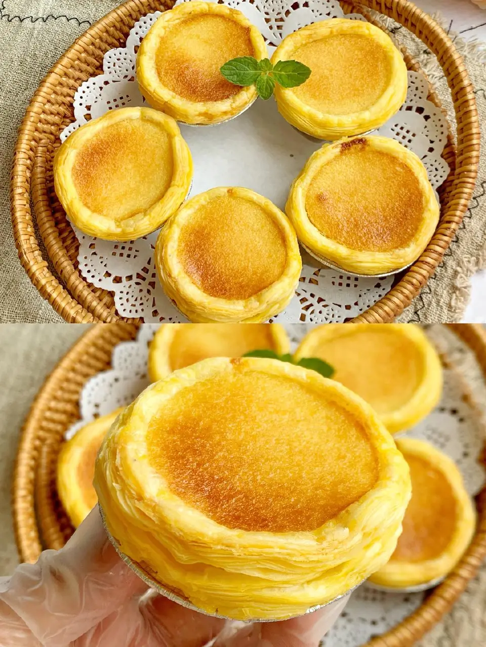 椰香蛋挞成品图
