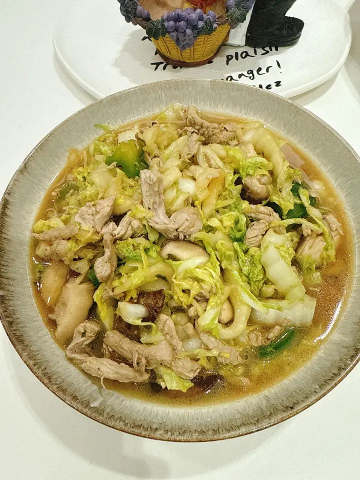 白菜香菇炒肉丝 第 11 步