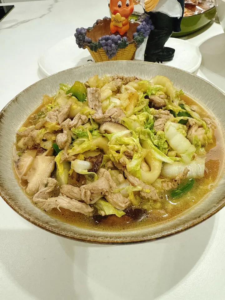 白菜香菇炒肉丝 第 10 步