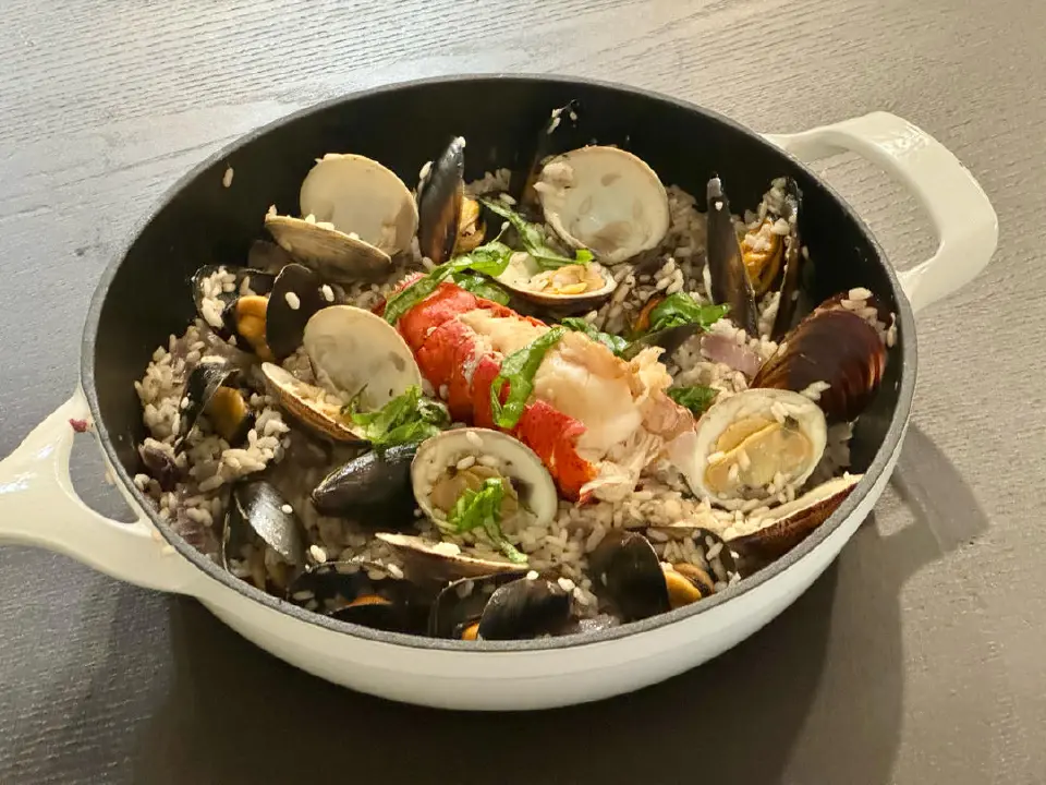 黄油海鲜烩饭成品图