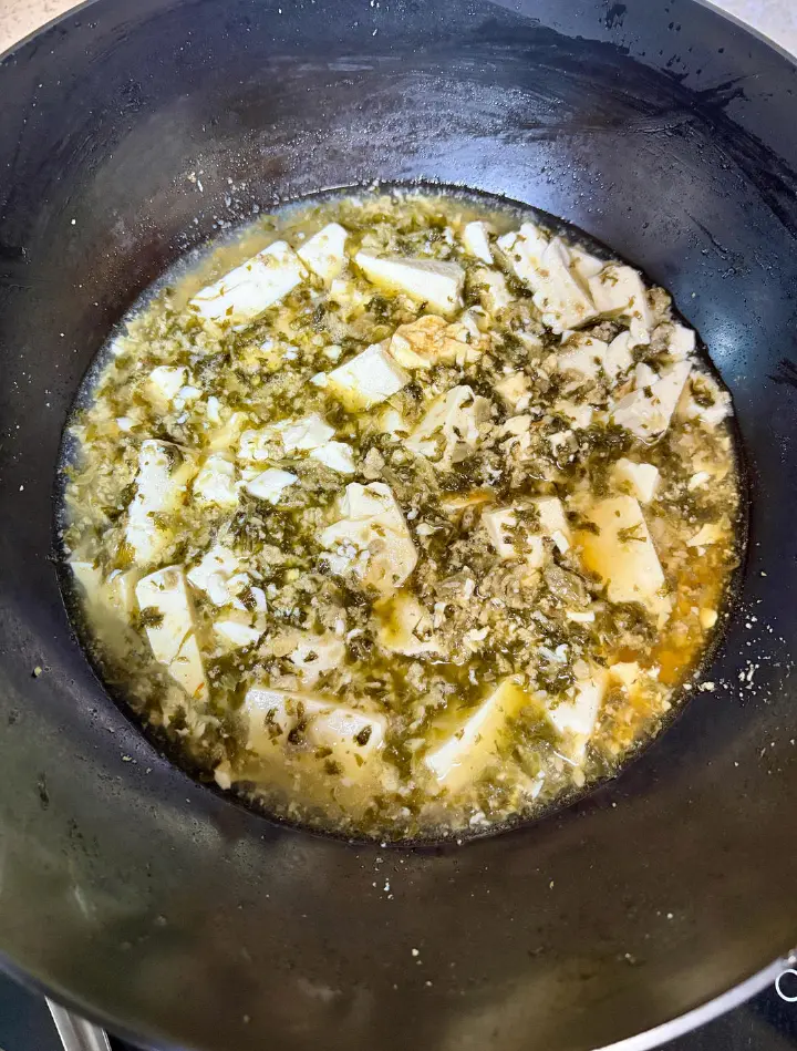雪菜肉末豆腐羹 第 3 步