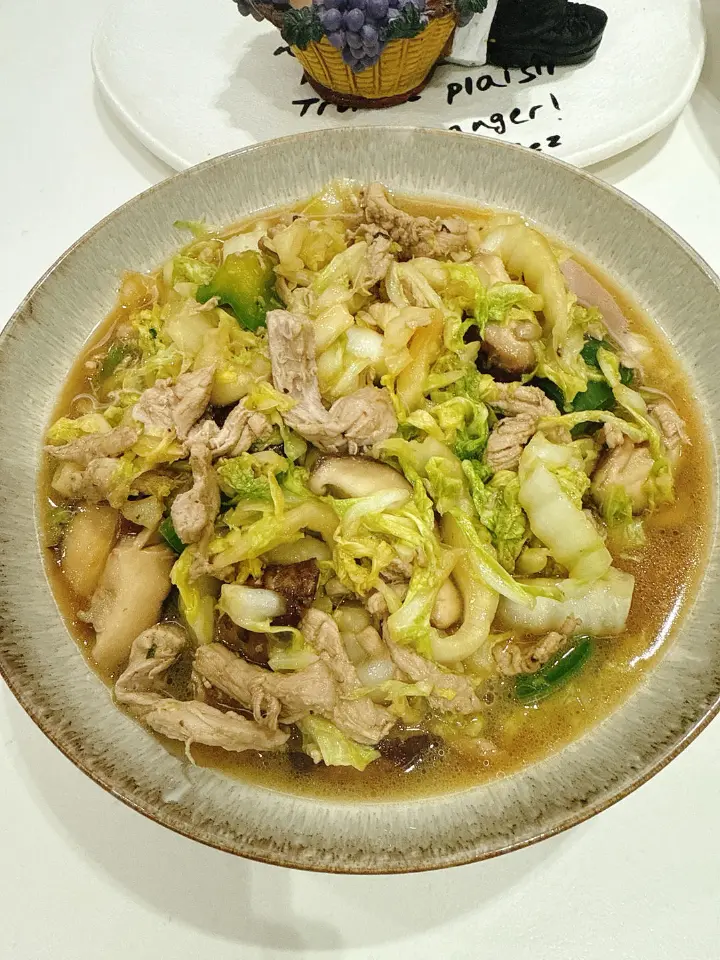 白菜香菇炒肉丝 第 12 步