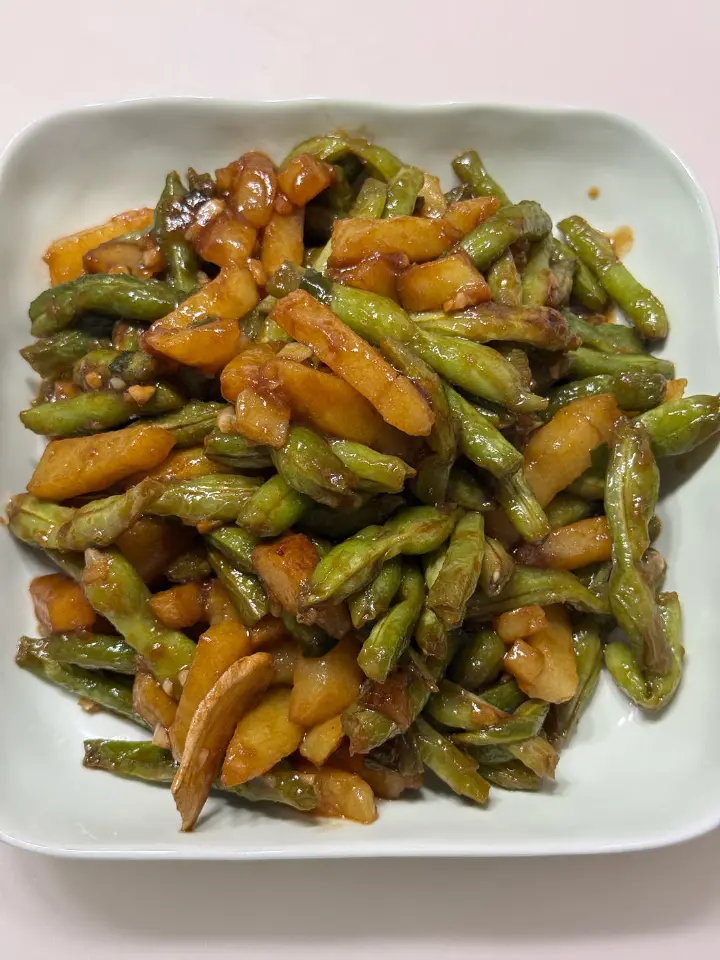 土豆烧豆角 第 6 步