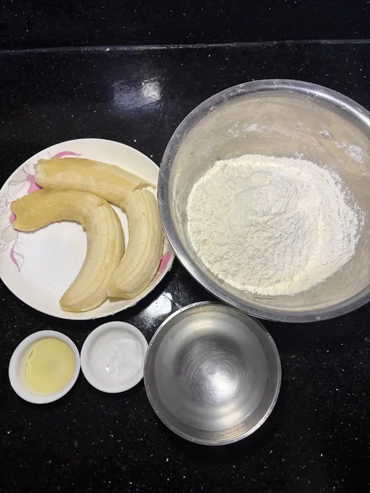 平底锅香蕉饼 第 1 步
