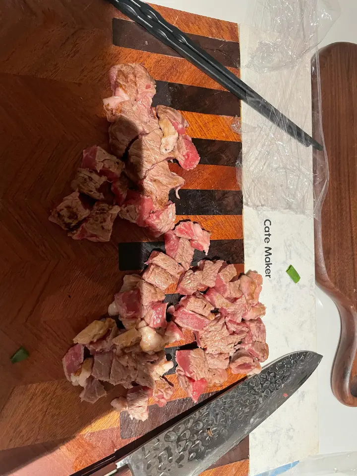 盐葱牛排炒牛肝菌 第 5 步