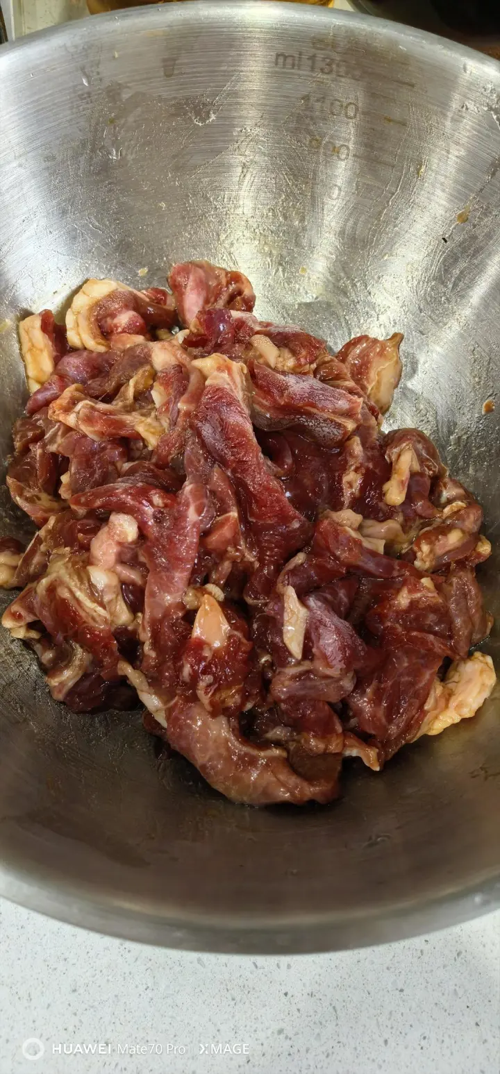 香菜炒牛肉 第 1 步