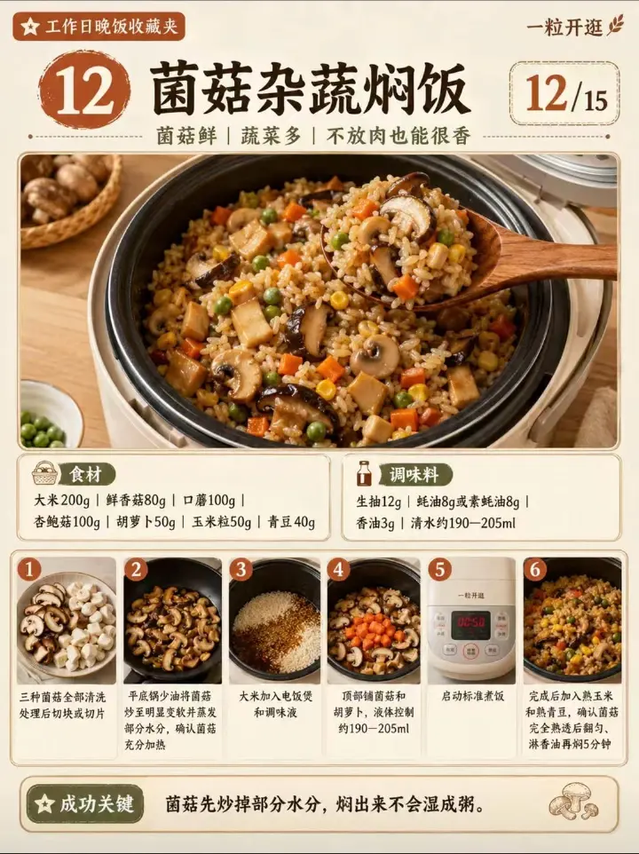 电饭锅焖饭合集 第 12 步