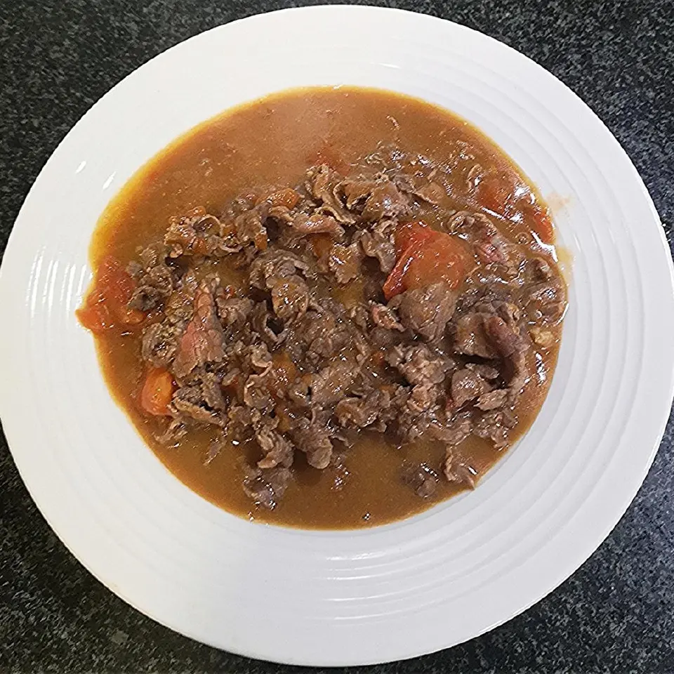 番茄炒牛肉成品图