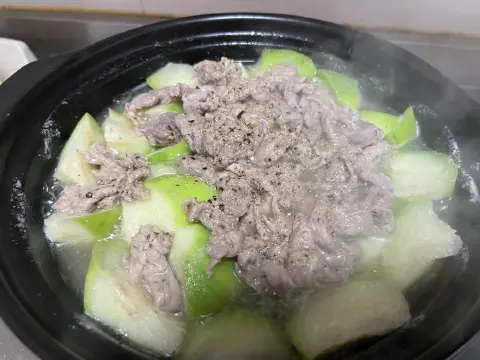 丝瓜蒸牛肉