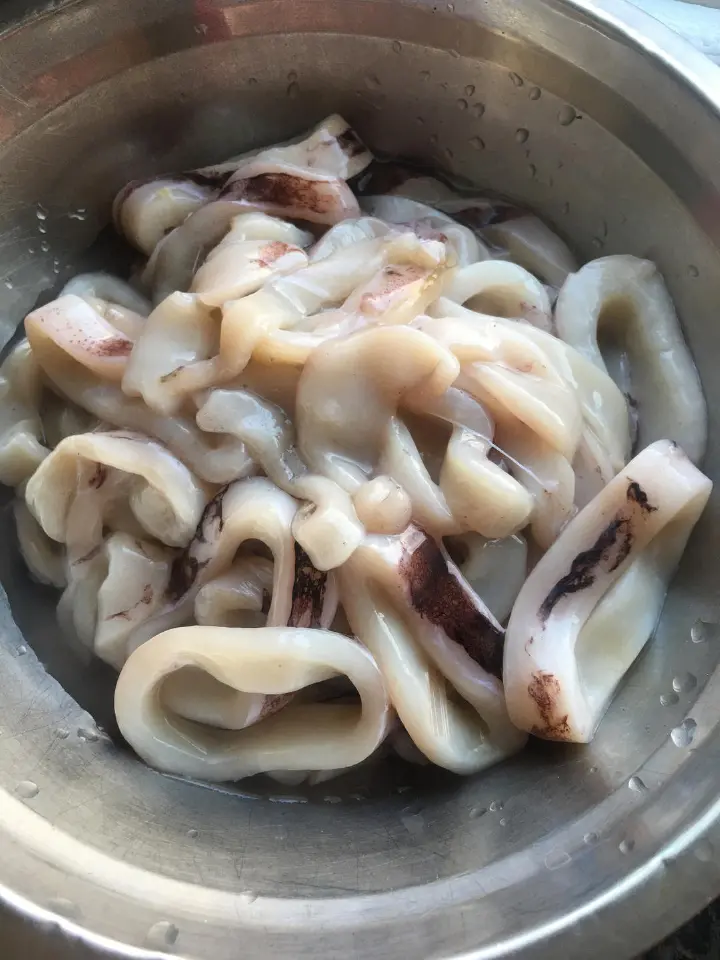 青椒炒鱿鱼 第 1 步