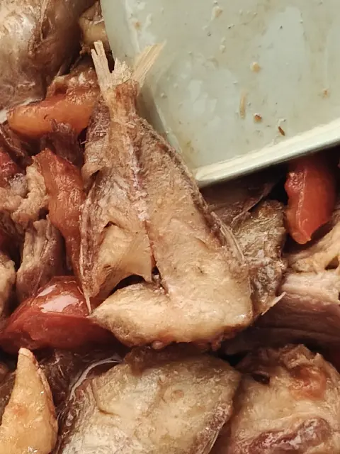 鱼干西红柿烧肉