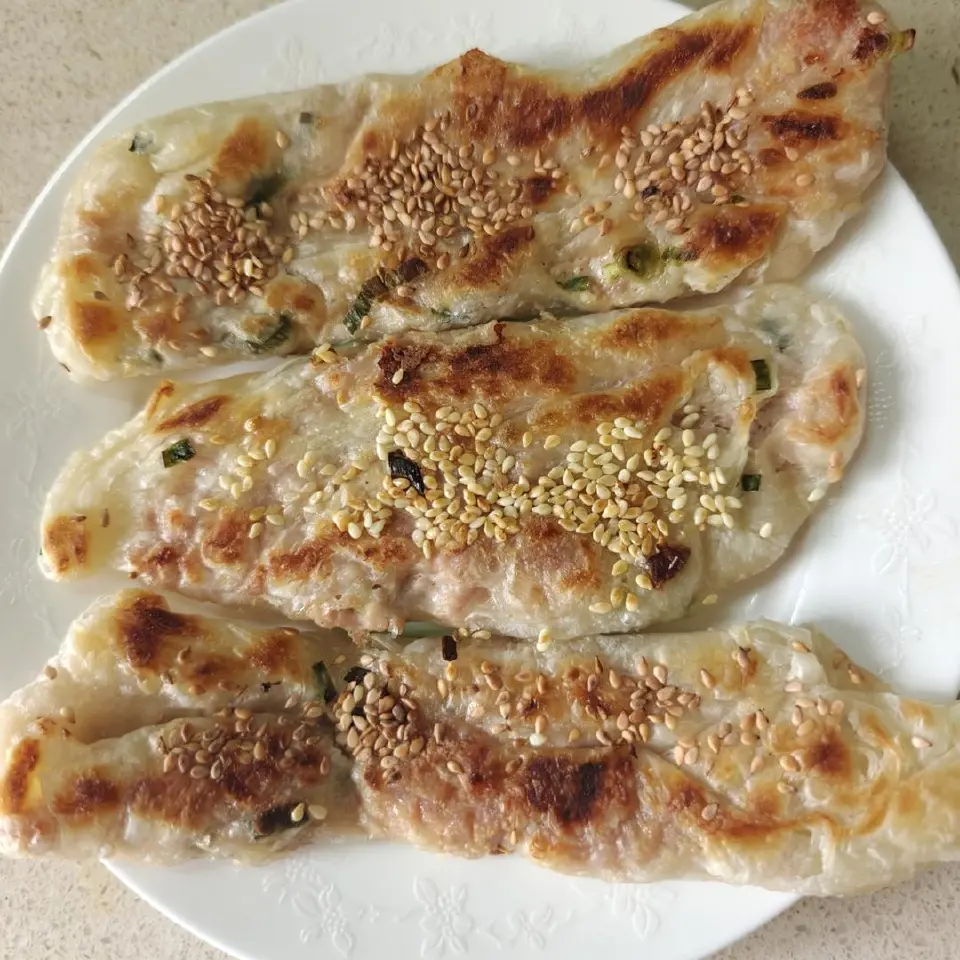快手猪肉锅盔成品图