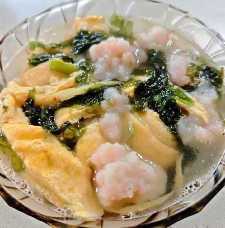 虾滑鸡蛋紫菜汤 第 7 步