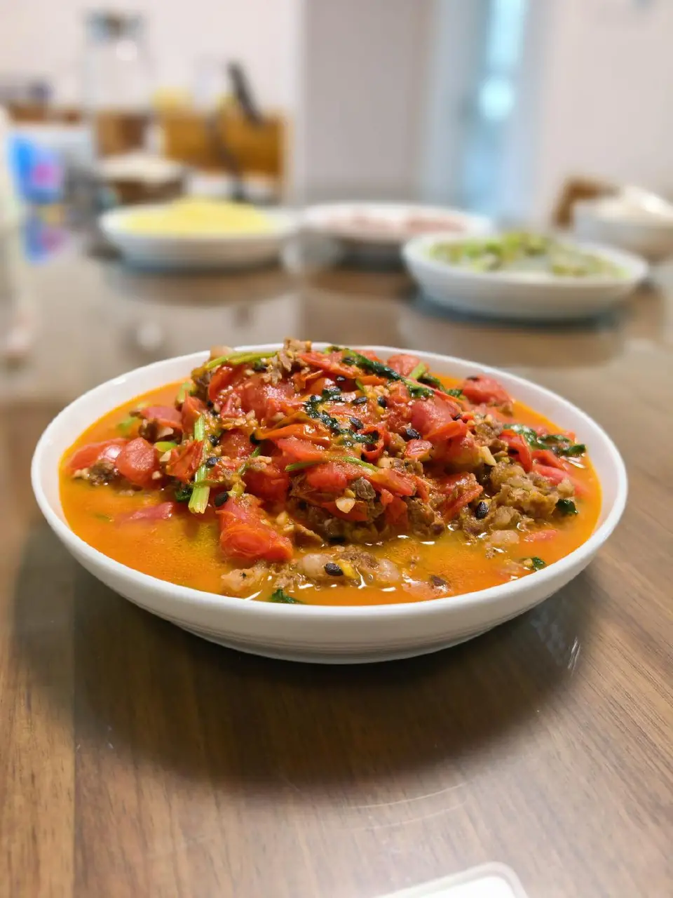 百香果番茄炒牛肉成品图