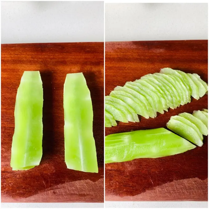 虾仁炒莴笋藕片 第 3 步