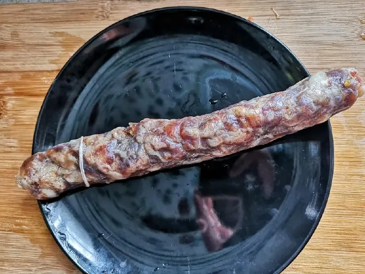 少油香肠南瓜焖饭 第 1 步