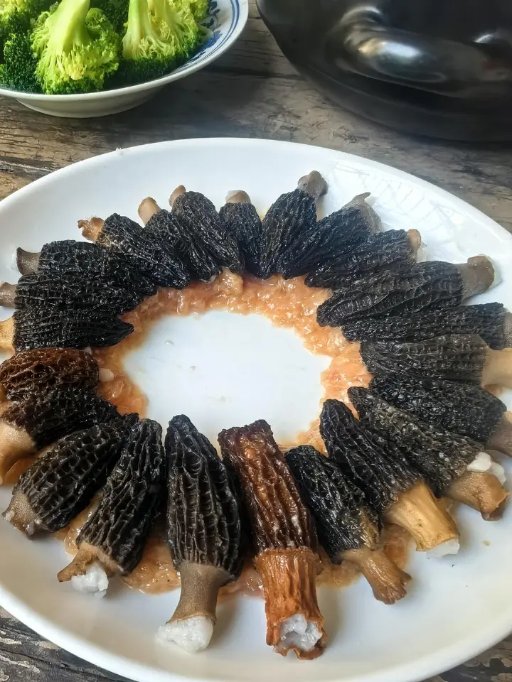 羊肚菌虾滑酿肉 第 5 步